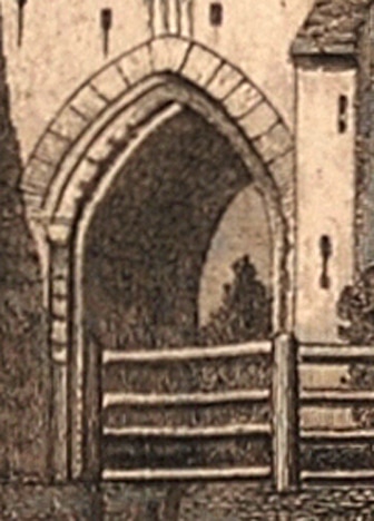 St Martin's Priory, near Dover, Kent, c.1830 engraving (detail)