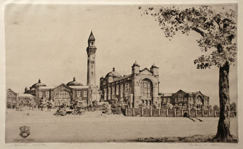 Wilfred C Applebey etching Birmingham University