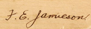 F E Jamieson artist signature