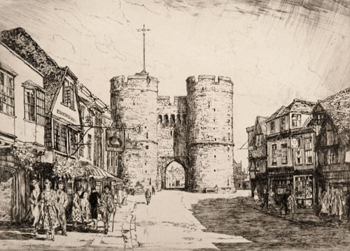 William Palmer Robins Canterbury etching