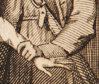 A Scene from Shakespeare's Taming of the Shrew, 1786 engraving (detail)