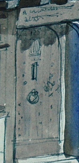 Peter Toseland watercolour, Shovells, Hastings (detail)