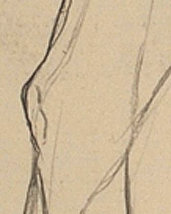 Arthur Heslop drawing, The Discus Thrower (detail)