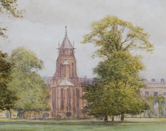 Rugby School, watercolour painting