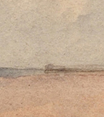 Beach Donkeys, watercolour, detail