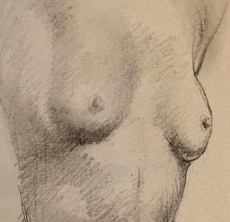 Julia Dorothy Barnby, Female Nude Drawing (detail)