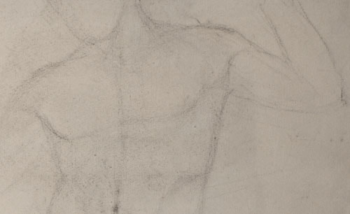 Lucien-Paul Pouzargues drawing figure study detail