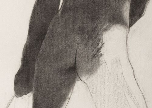 Lucien-Paul Pouzargues drawing male figure pose detail