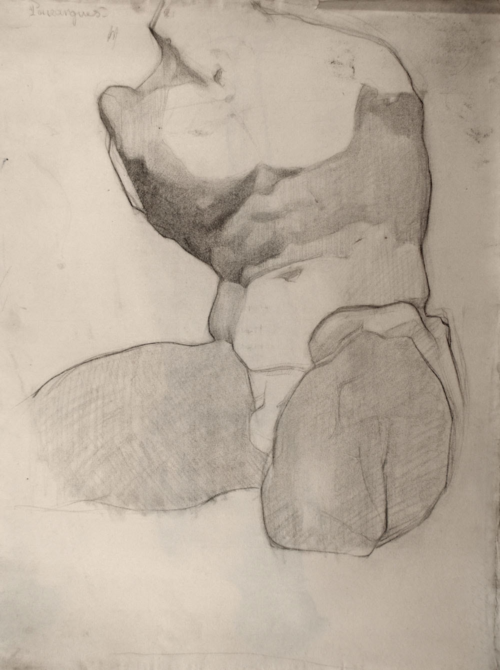 Lucien-Paul Pouzargues drawing torso study