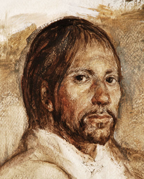 Alf O'Brien artist portrait of a bearded man