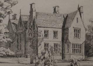 Study of a Country House 19th Century Pencil Drawing