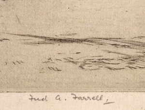 Fred A Farrell artist signature