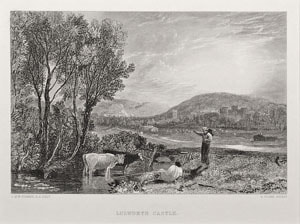 George Cooke engraving Lulworth Castle after J M W Turner