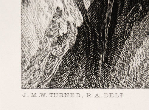 Moss Dale Fall engraving after J M W Turner detail