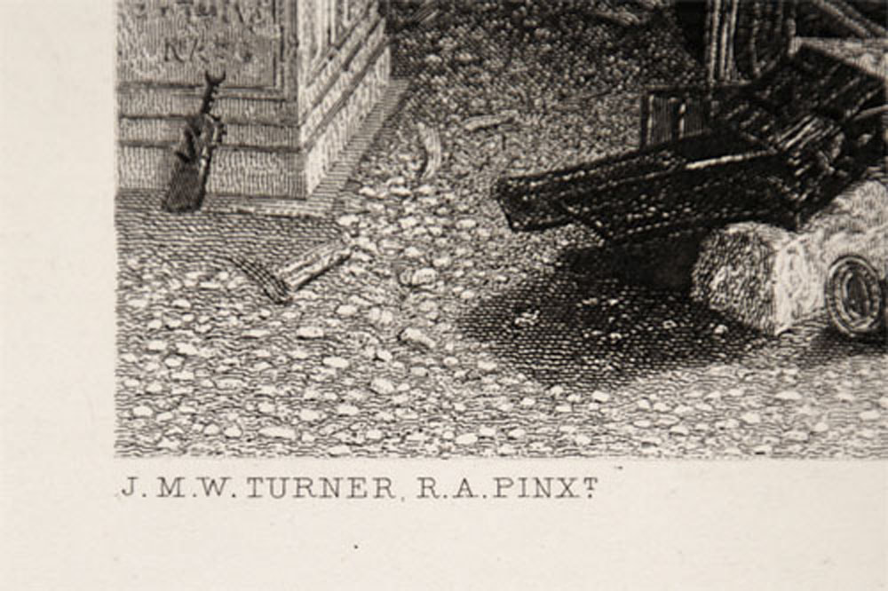 J M W Turner ancient Italy engraving detail