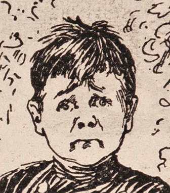 A S Boyd Punch cartoon, mother and boy (detail)