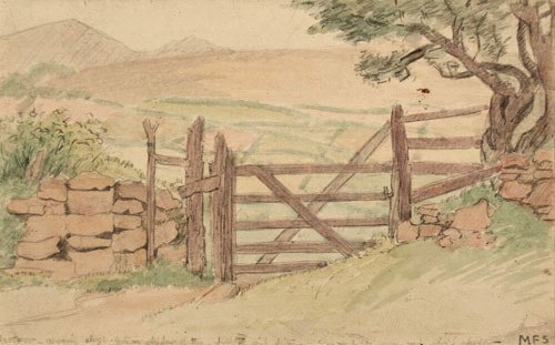 Marguerite F Stewart Dartmoor Landscape watercolour