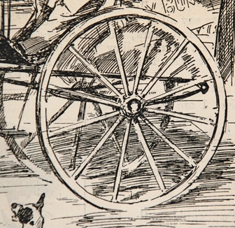 Punch cartoon by G D Armour, horse and trap (detail)