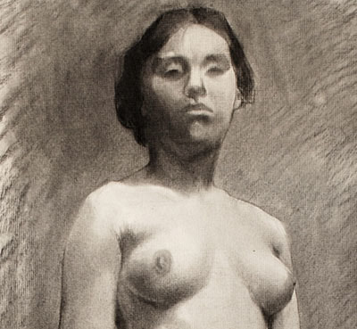 Lucien Paul Pouzargues Female Nude detail