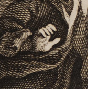 A Scene from Shakespeare's King Lear, engraving (detail)