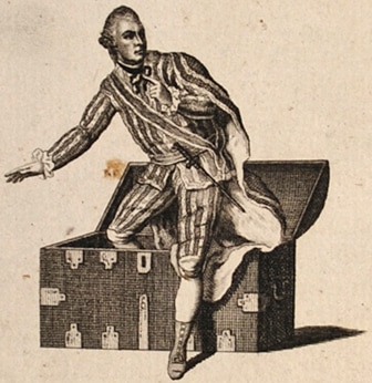 Jachimo from Shakespeare's Cymbeline, c. 1780 engraving 