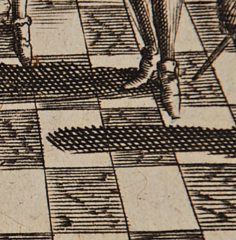 A Scene from Shakespeare's Much Ado About Nothing, 1709, engraving (detail)