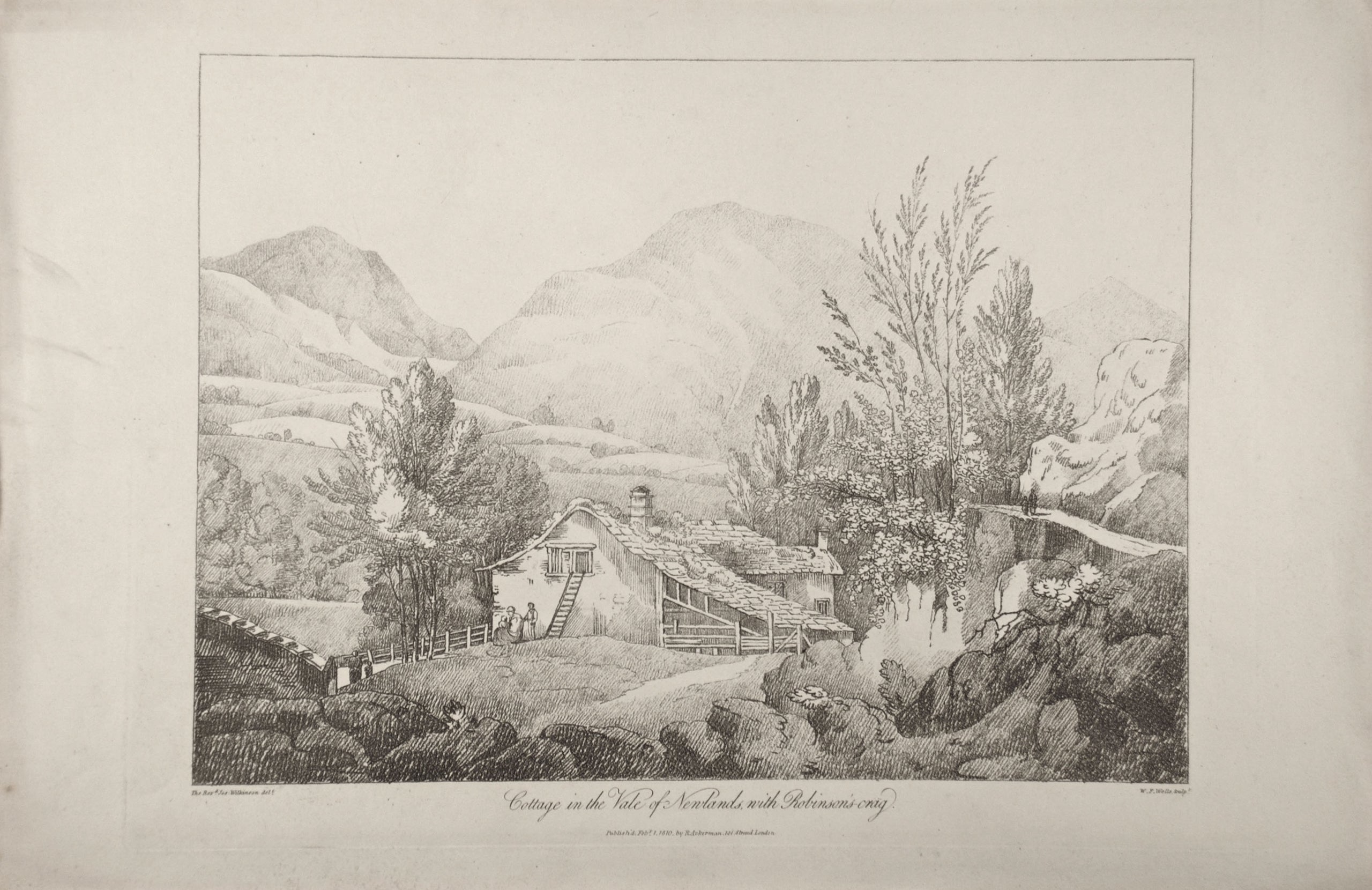 Cottage in the Vale of Newlands with Robinson's Crag, 1810, Soft Ground ...