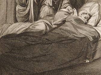 The Death of Cardinal Beaufort, engraving (detail)