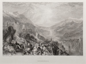 Thomas Abiel Prior engraving Heidelberg after J M W Turner